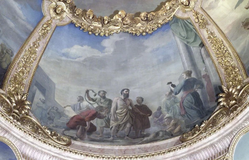 Sansone condotto al Tempio - 1862, affresco, Cattedrale di S, Alessandro (BG)